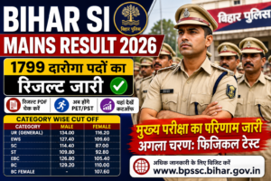 Bihar SI Mains Result 2026